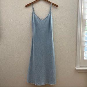 MOTHER Denim Chambray Midi Sundress, S